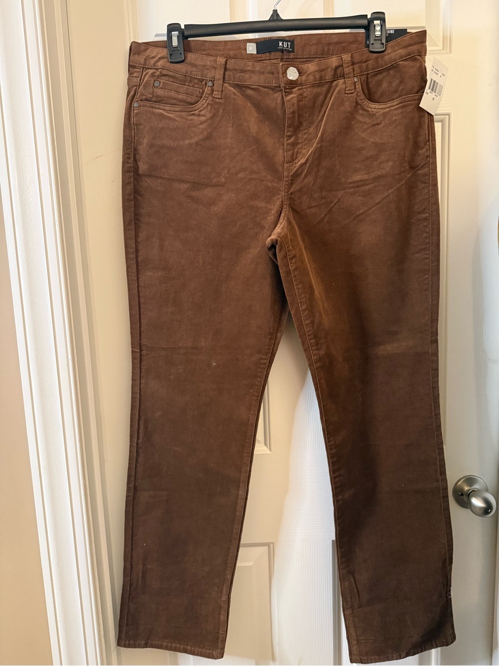 Kut from the Kloth Brown Straight-Leg Women's Corduroy Jeans